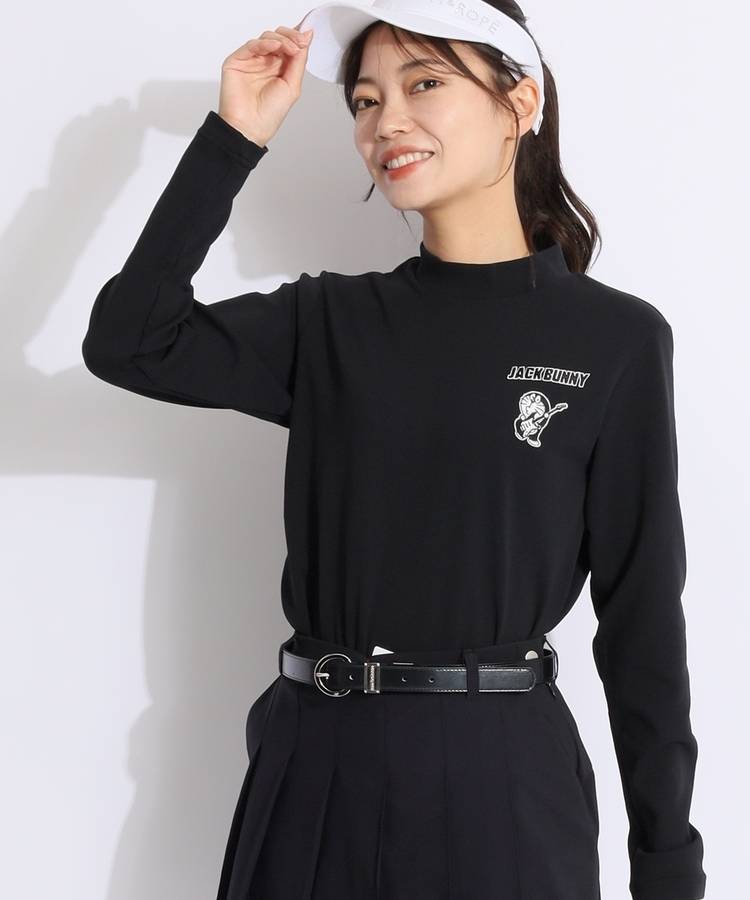 JB 【ドラえもん】ドラえもん刺繍モックネック長袖カットソー