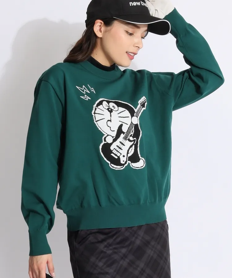 ジャックバニー JB 【ドラえもん】インターシャロゴクルーネックニット