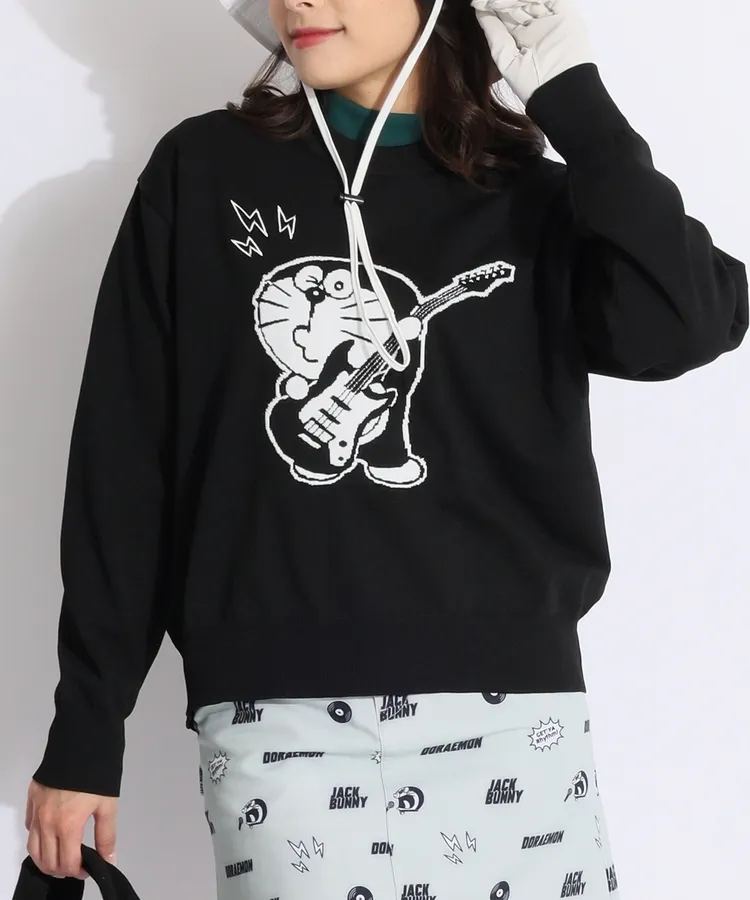 ジャックバニー JB 【ドラえもん】一体型ペチパンツ付き裏微起毛総ロゴ