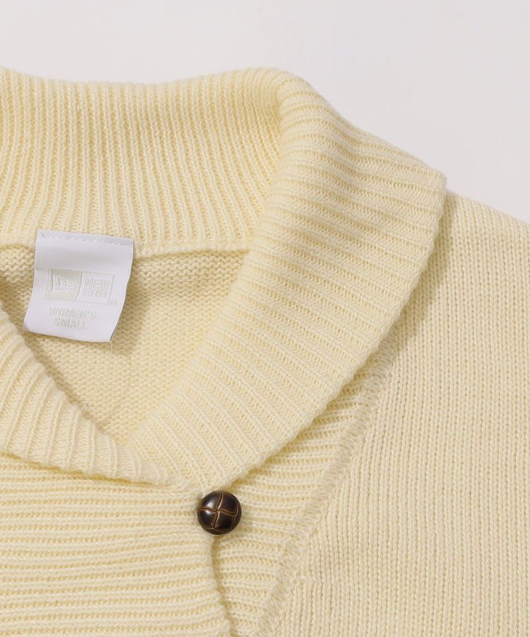 NEW ERA レディースM オフホワイト ショールカラー ニット セーター