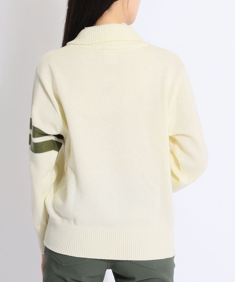 ニューエラ NE ショールカラーパイルロゴニットプルオーバー(オフ