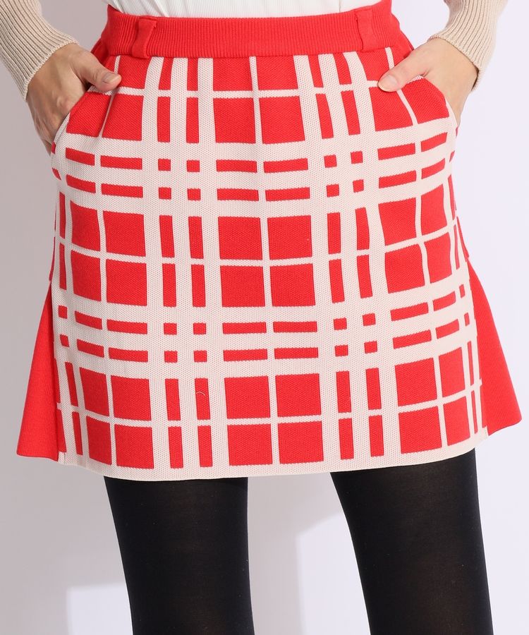 アルチビオ AR ランダムチェック柄ニットスカート レディースゴルフ