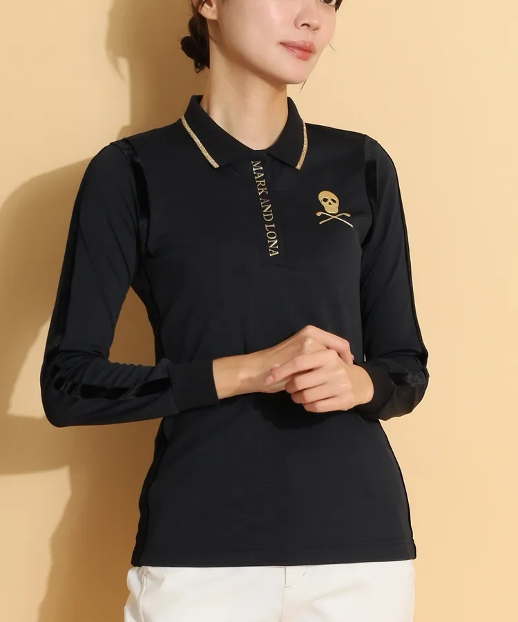 美品　MARK & LONA レディース　ゴルフポロシャツ MARK&LONA 【超美品】マークアンドロナ 半袖ポロシャツ ピンク