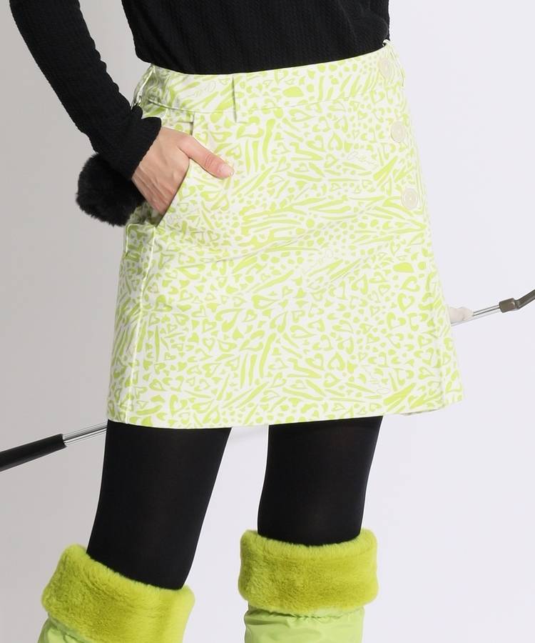 CA 【8WAYストレッチ】ラップ風総柄スカート