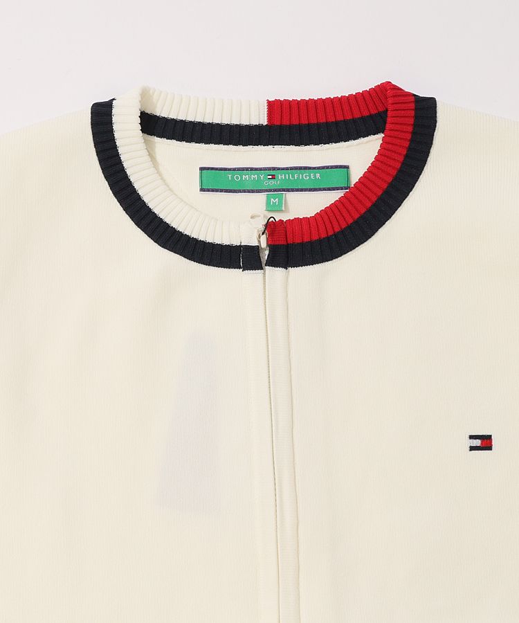 美品】TOMMY HILFIGER GOLF ニットカーディガン ロゴワッペン ゴルフ