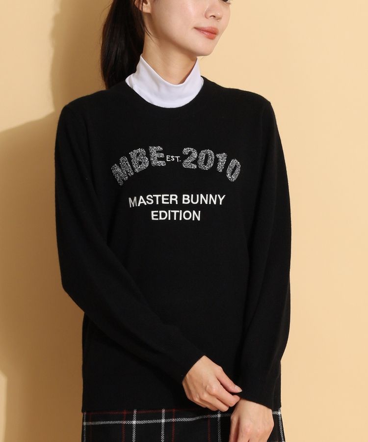 マスターバニー MB パイルロゴカシミヤクルーネックニット