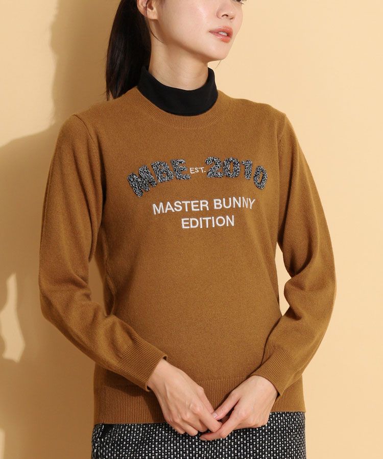 マスターバニー MB パイルロゴカシミヤクルーネックニット