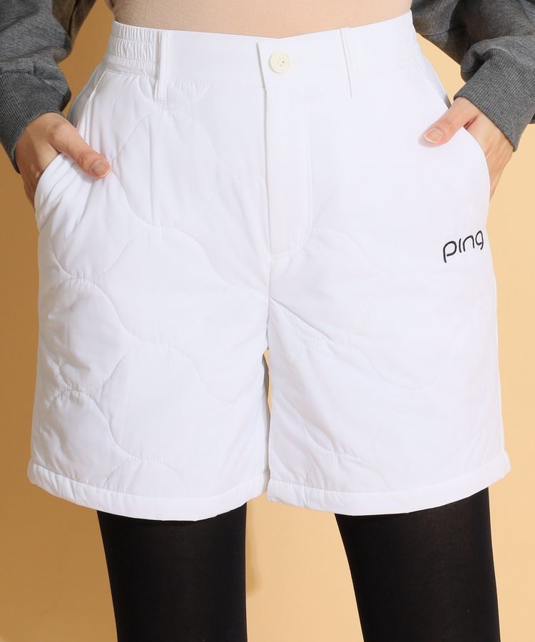 ピン PN 【保温軽量】中綿キルトショートパンツ レディースゴルフ