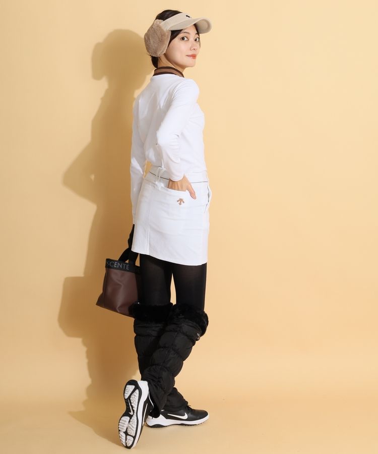 デサントゴルフ スカート 黒×ライトグレー 裏微起毛 ストレッチ 中田