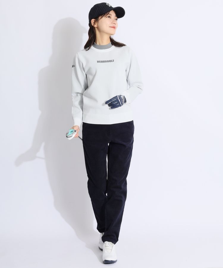 ビームスゴルフ BE レイヤード風ネックジャガードニット レディース