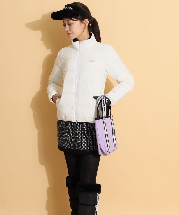 ブリーフィングゴルフ BR ジャガード風フロントロゴクルーネックニット