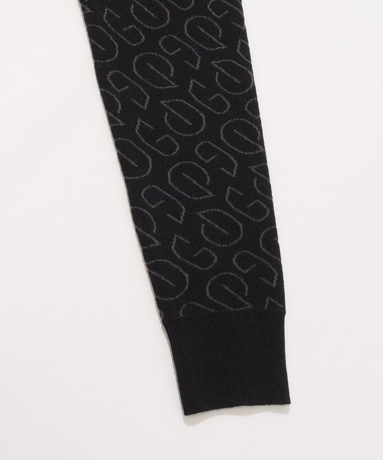 デサントゴルフ DE モノグラムロゴジャカードニットカーディガン