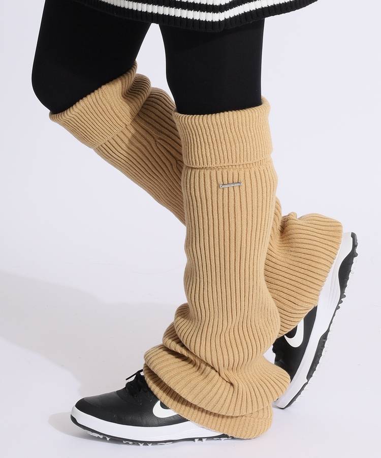 AS 【11/11までタイムセール】【保温】折返しリブニットレッグウォーマー