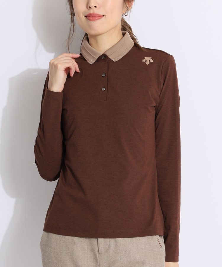 デサントゴルフ DE 【吸汗速乾ストレッチ】クレリック長袖ポロシャツ