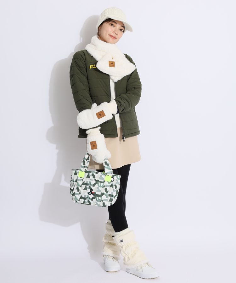 アンパスィ AP 【マルチストレッチ】フルジップノーカラー中綿ブルゾン