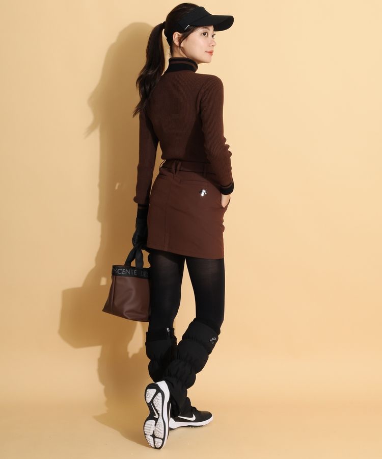 デサントゴルフ DE バイカラータートルネックリブセーター レディース