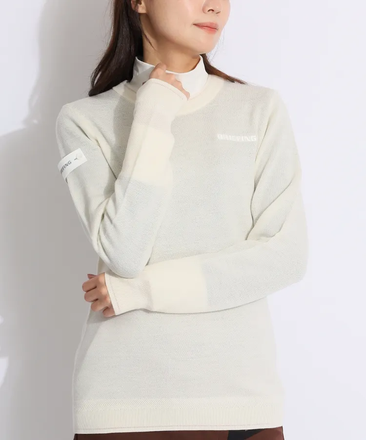 6478【美品】ブリーフィング　クルーネックニット　バックロゴ　23年モデル 6478【美品】ブリーフィング クルーネックニット バックロゴ 23年