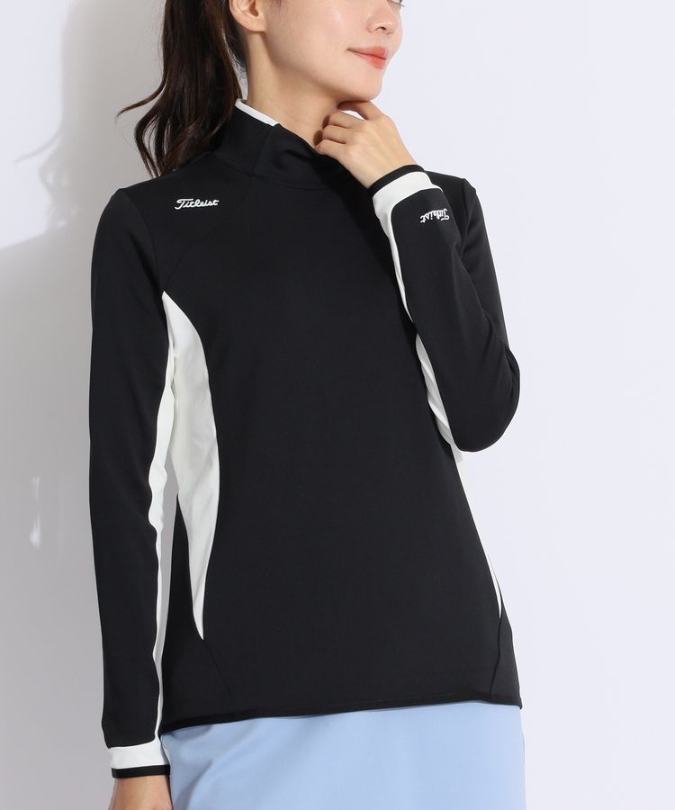 タイトリスト TL 【防風保温】裏微起毛バイカラースタンドネック長袖
