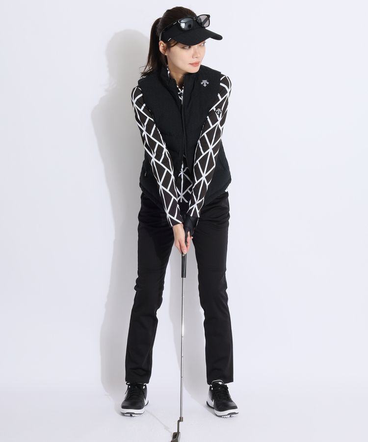 【極美品】デサントゴルフ　ダウンベスト　ブラックL DESCENTE GOLF (デサントゴルフ) ゴルフウェア(トップス