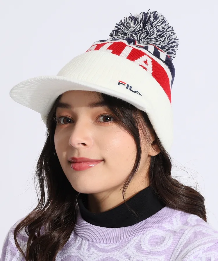 ジャックバニー JB 【防風】ジャガードロゴ裏地付きクルーネックニット