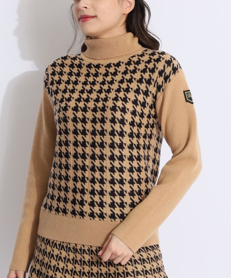 極美品 ドルチェアンドガッバーナ ドライバーズニット 千鳥柄 キャメル ウール 千鳥柄Vネックニット《MORLES》 (MOKN4103-41) | MORLES | 紳士服