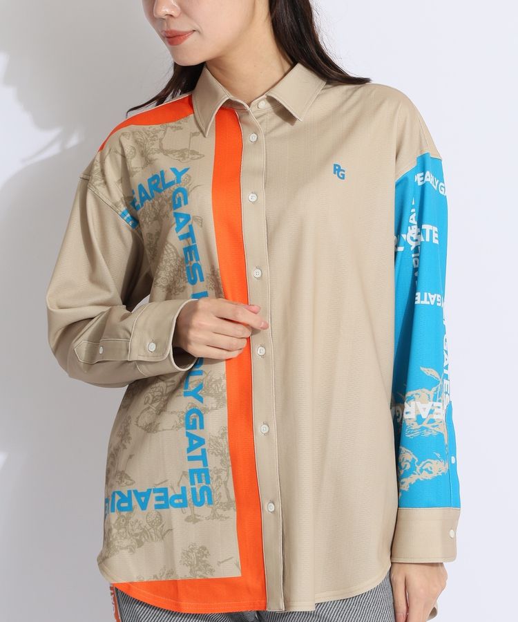 新品　パーリーゲイツPGG ストライプ柄 ポロシャツ スカート セットアップ 新品 パーリーゲイツPGG ストライプ柄 ポロシャツ スカート