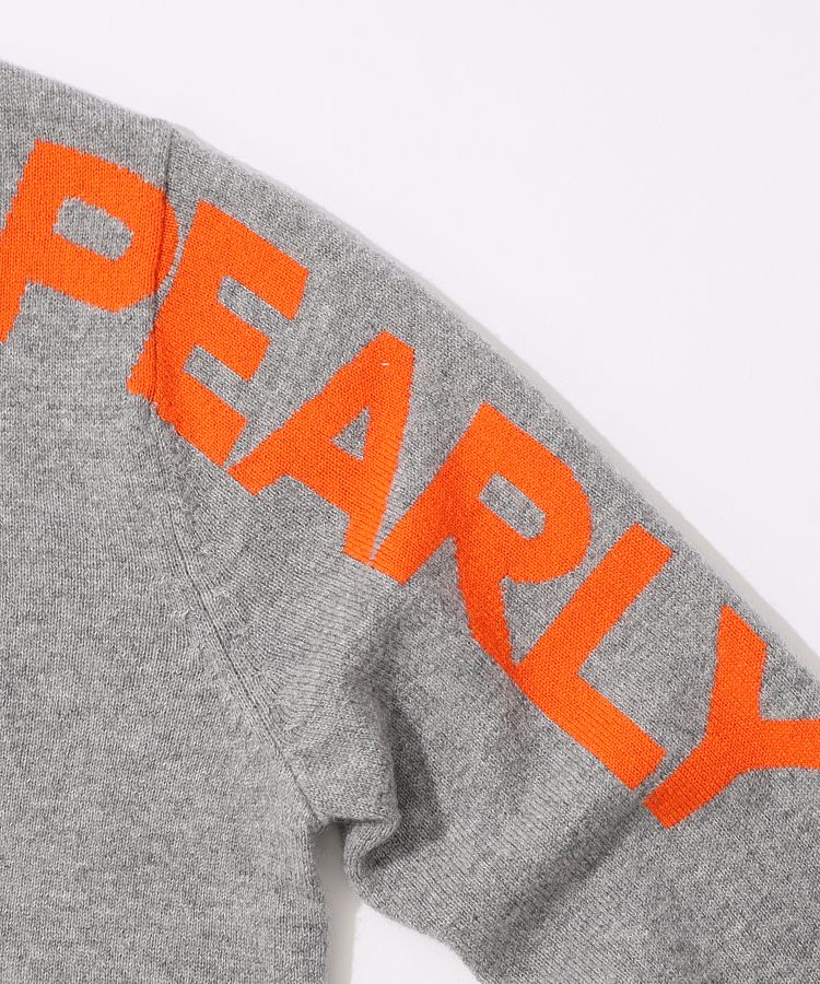 パーリーゲイツ PG アームロゴカシミヤクルーネックニット レディース