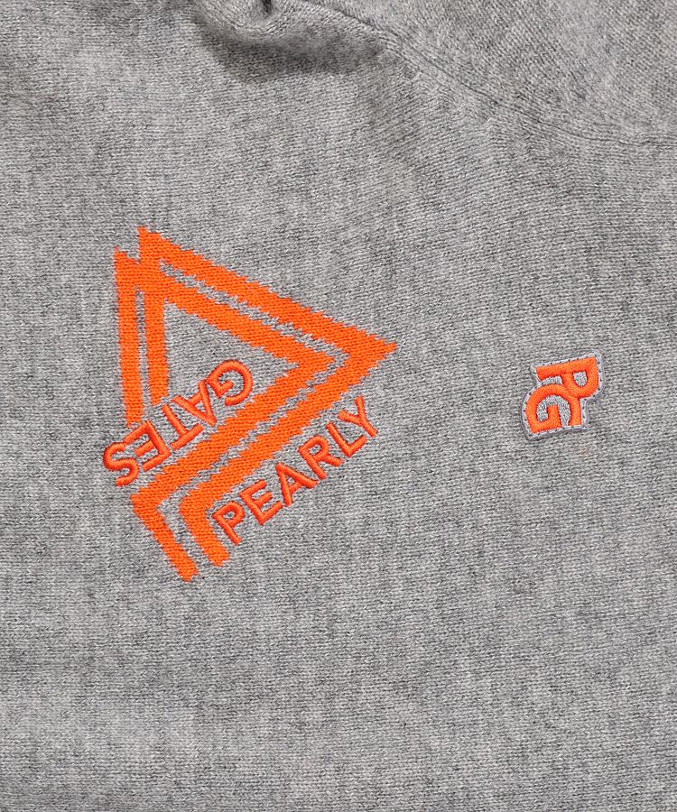 パーリーゲイツ PG アームロゴカシミヤクルーネックニット レディース