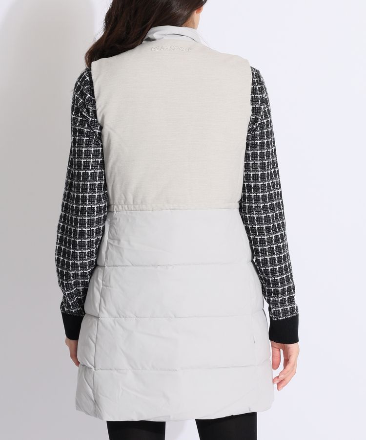 ビームスゴルフ BE ウエストドロストノースリーブ中綿ワンピース