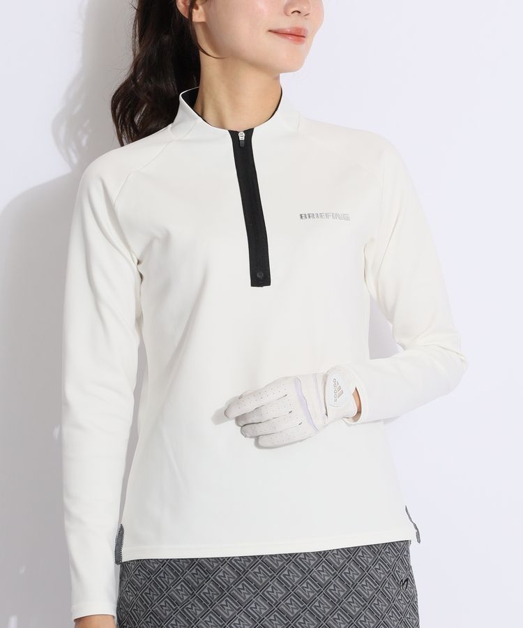 サイズ：S BRIEFING GOLF ブリーフィング  起毛 ハーフジップ長袖Tシャツ  ネイビー系 [240101422577] ゴルフウェア メンズ ストスト a517ac9b302f7e97f543edd189b4f8
