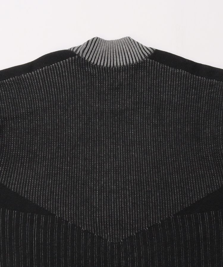 アディダスゴルフ グラフィック異ゲージ編みハイネックニット アディダスゴルフ AG グラフィック異ゲージ編みハイネックニット