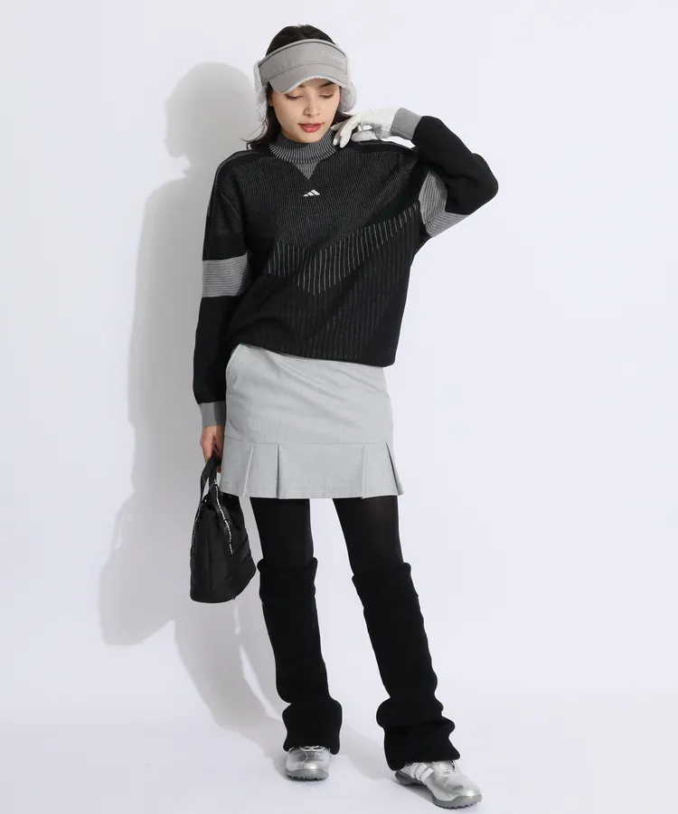 アディダスゴルフのハイネックニットを使ったスタイリング