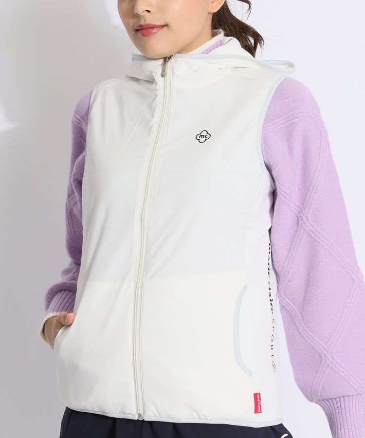 マリクレール MC 【撥水保温】ハイブリッドフーディ中綿ベスト