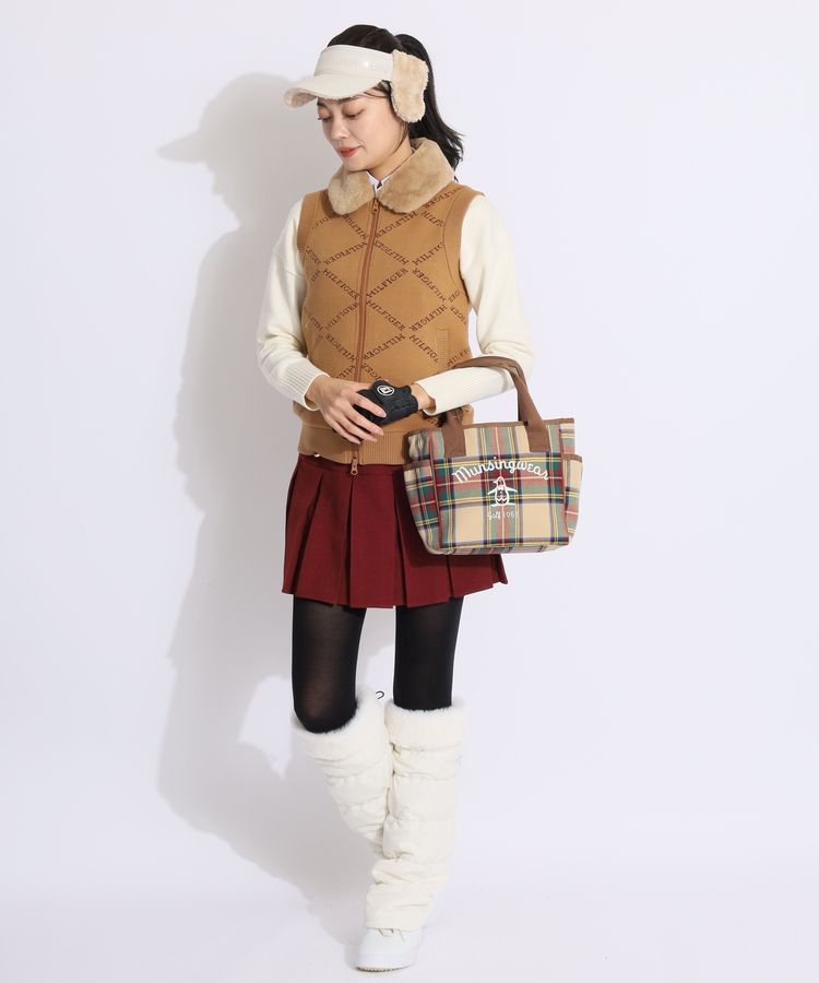 トミー ヒルフィガー ゴルフ2WAYネックモノグラムジャカードニットベスト トミーヒルフィガーゴルフ TH 【蓄熱保温】2WAYネックモノグラムジャ