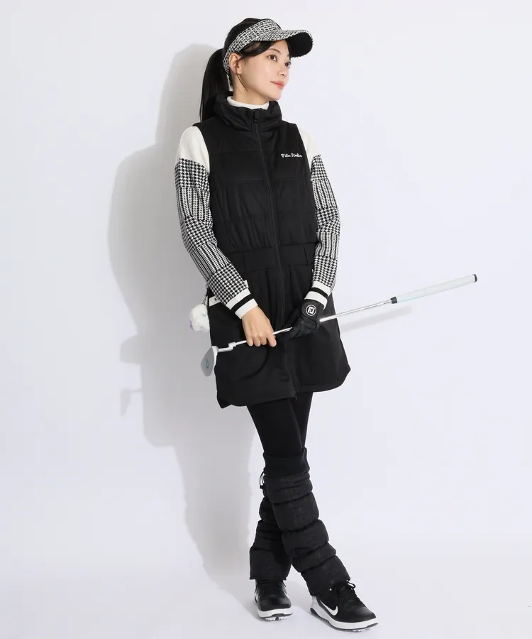 フィラゴルフの秋冬ワンピースを使ったスタイリング