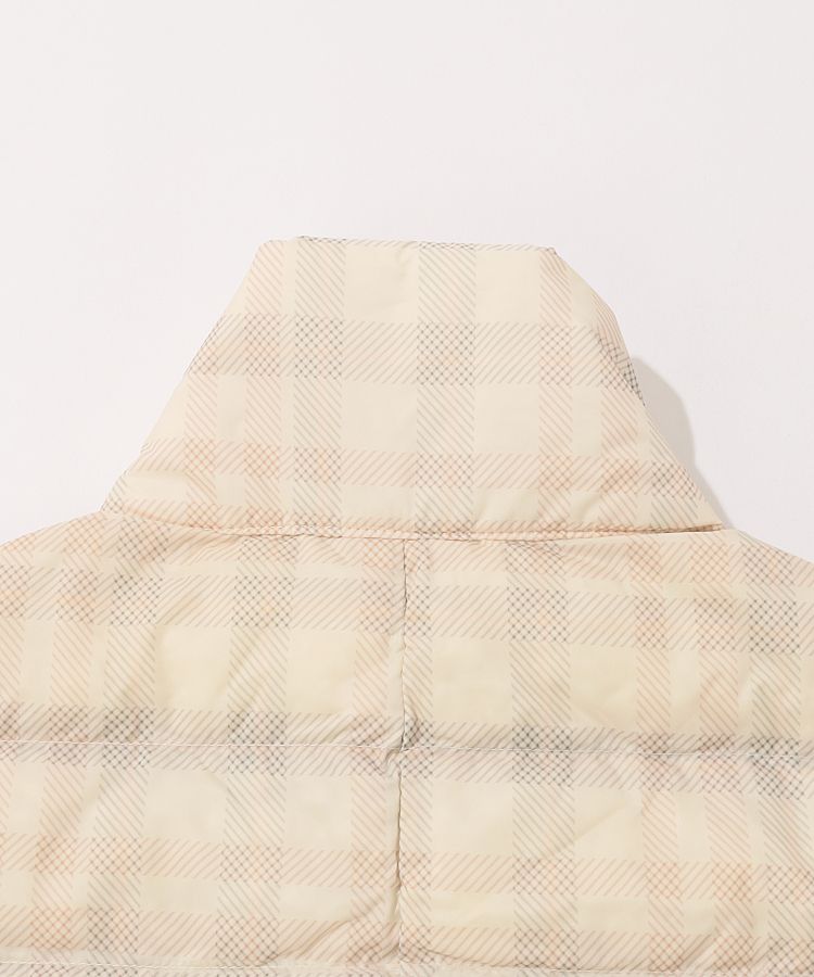 美品　JOURNAL STANDARD　タータンチェック ふかふかダウンベスト フィラゴルフ FG 【撥水保温】収納袋付きタータンチェック洗える