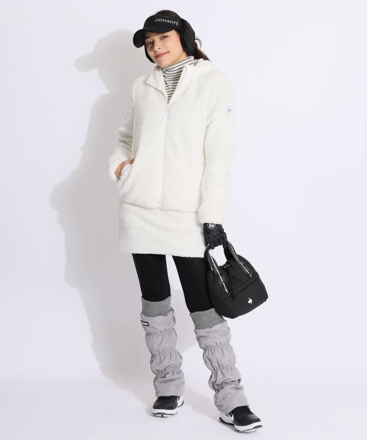 coco 中古 ワック WAAC レディース レッグウォーマー フリー ホワイト 白 中綿ロゴエンボス ニーハイ ジャックバニー JB 裏フリースシリコンロゴ合繊レッグウォーマー