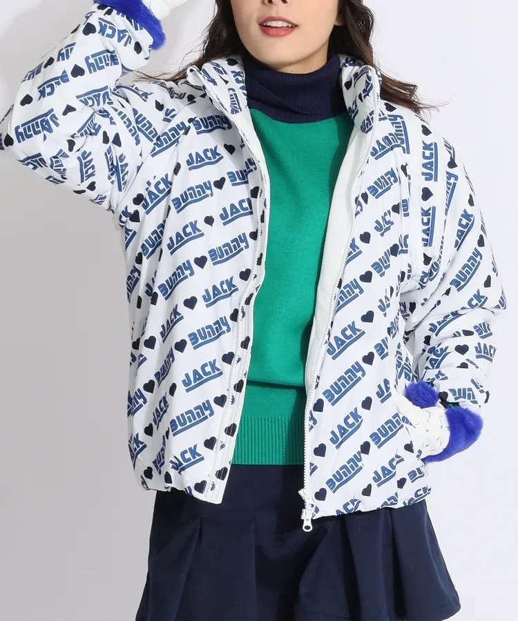 JACKBUNNY ネイビー/ホワイト クルーネックジャケット　リバーシブル JACKBUNNY ネイビー/ホワイト クルーネックジャケット リバーシブル