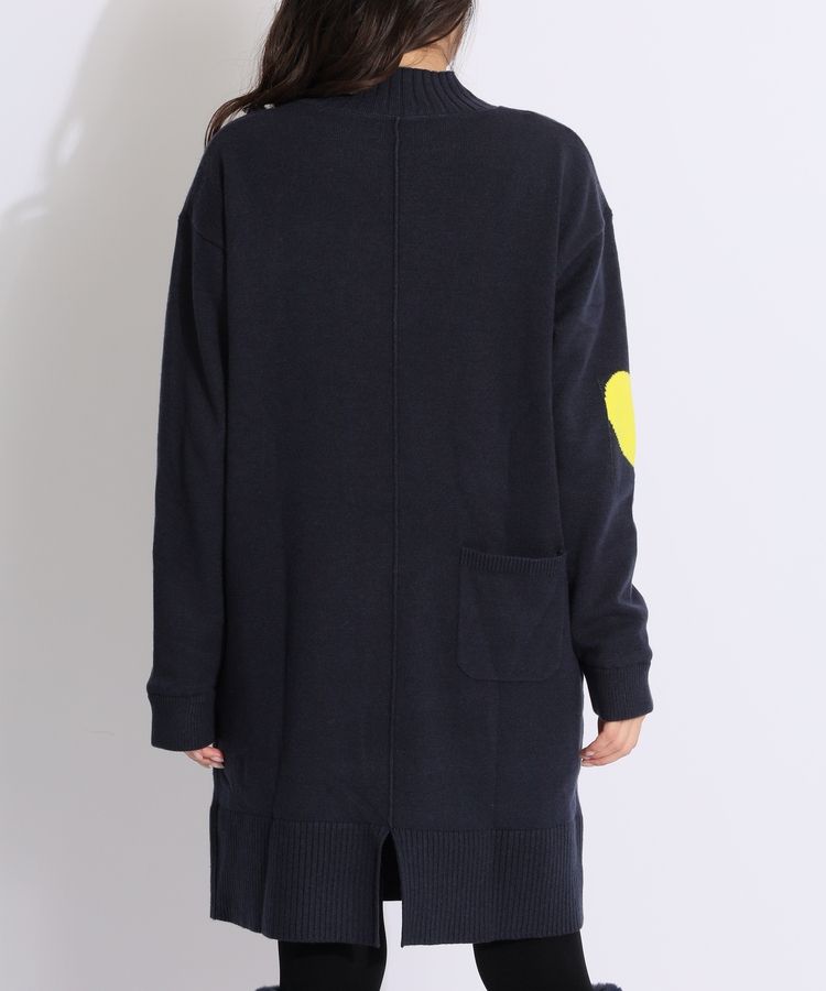 ジャックバニー JB 【防風】ハートロゴボトルネック裏地付きニット