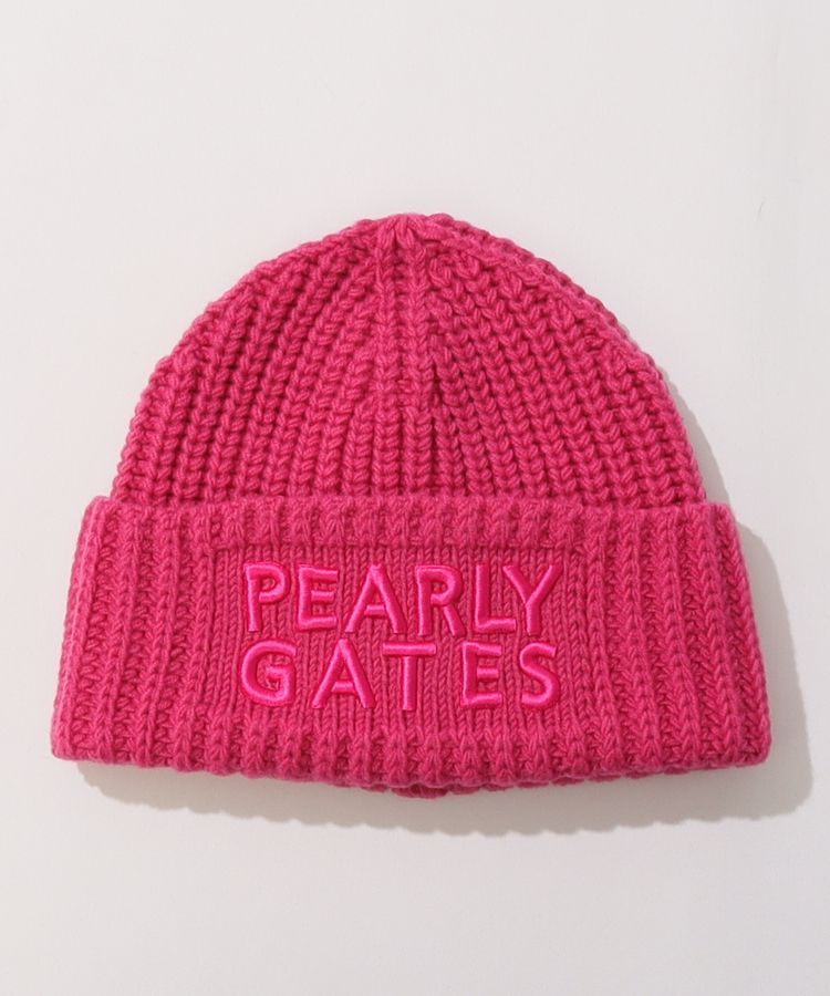 パーリーゲイツ PG ビッグロゴ刺繍シンプルニット帽 レディースゴルフ