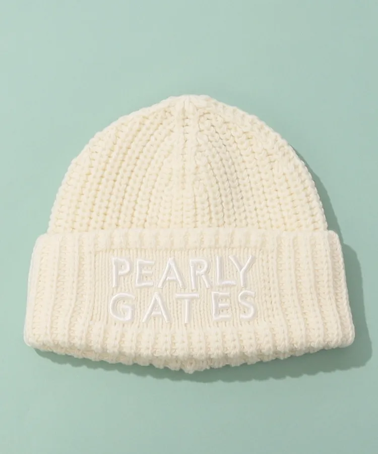 パーリーゲイツ PG ビッグロゴ刺繍シンプルニット帽 レディース