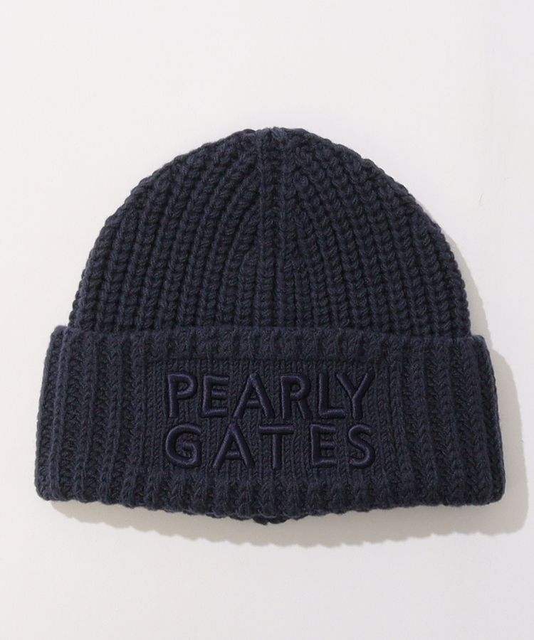 パーリーゲイツ PG ビッグロゴ刺繍シンプルニット帽 レディースゴルフ