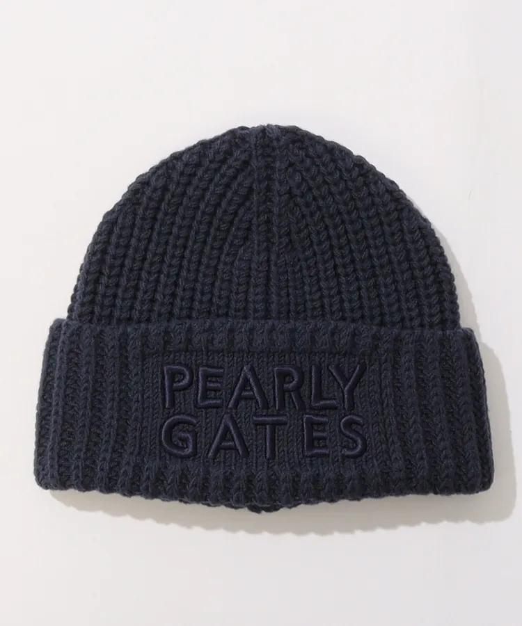 大切な パーリーゲイツ PG ビッグロゴ刺繍シンプルニット帽 レディース レディースウェア