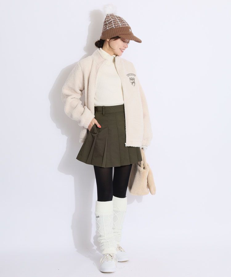 ジュン＆ロぺ JR ラメライン衿付きリブニット レディースゴルフ