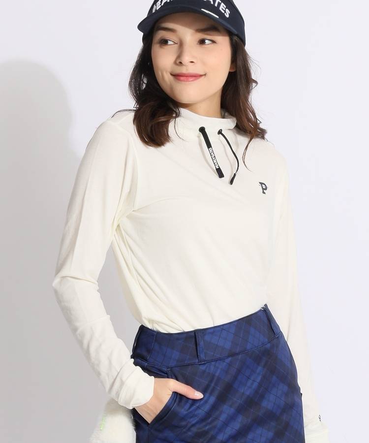 PG 【吸湿発熱】マイクロフリースモックネック長袖カットソー