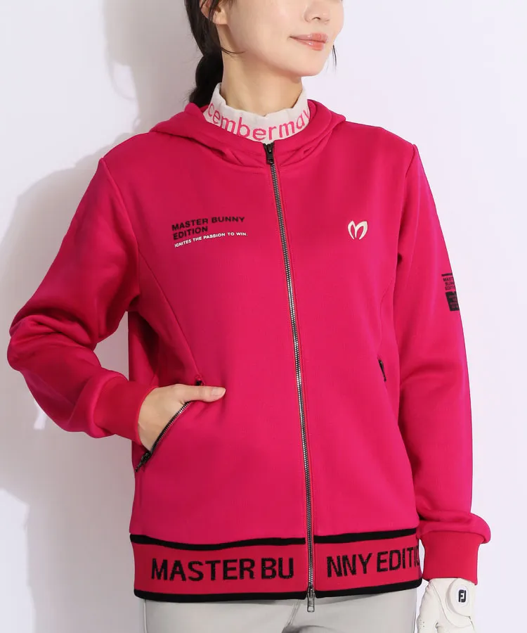 マスターバニー MB 裾ロゴデザイン裏起毛パーカー レディースゴルフ