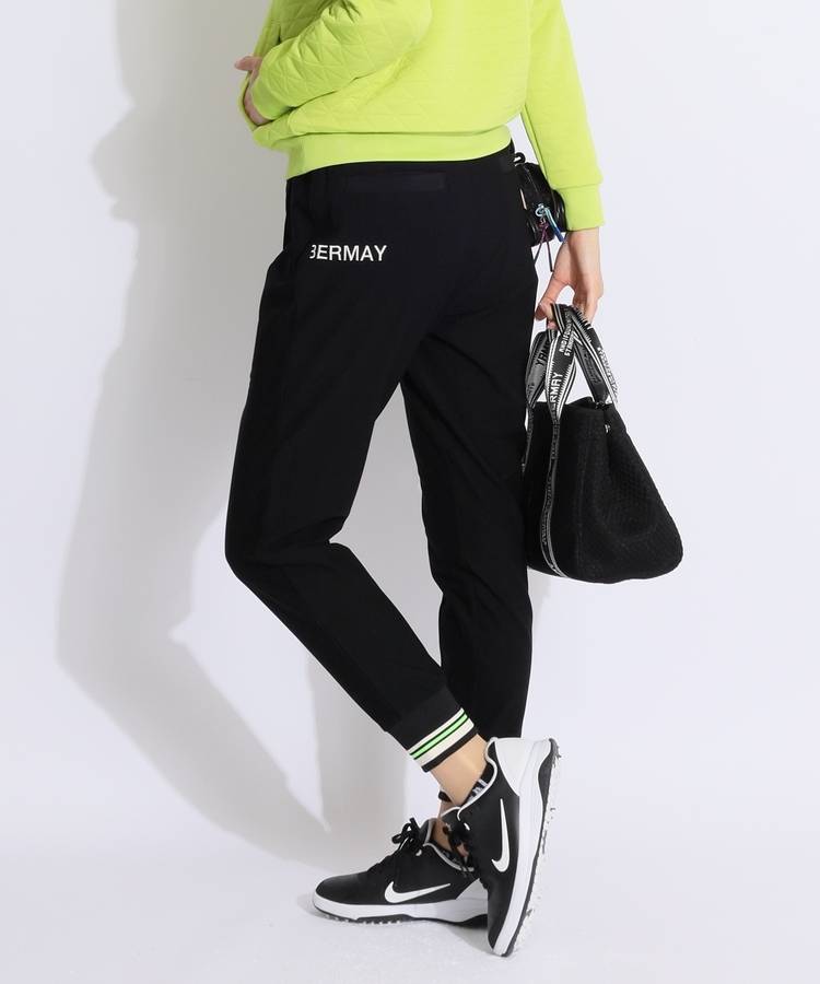 DM 【保温】裾ライン裏起毛ジョガーパンツ