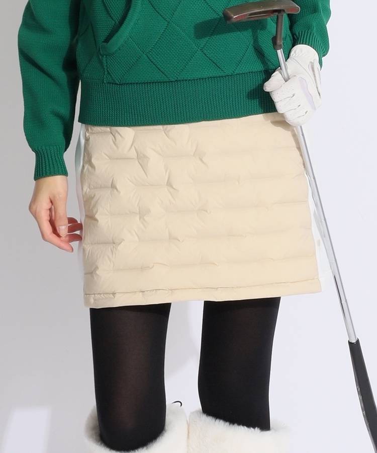 JR 【撥水保温】サイド切替中綿スカート