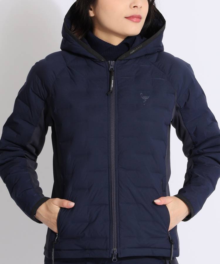 JR 【撥水保温】サイド切替中綿フーディジャケット