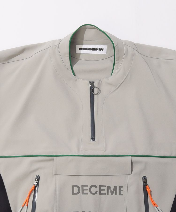 ディッセンバーメイ DM ハーフジップ配色アノラックプルオーバー